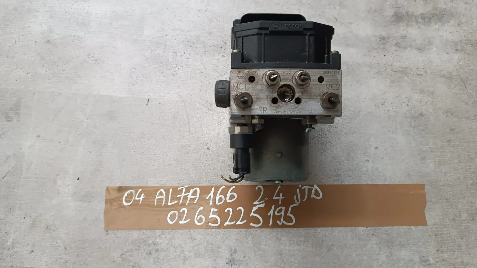 ABS Alfa Romeo 166 2.4 D del 2004 CODICE RICAMBIO : 0265225195