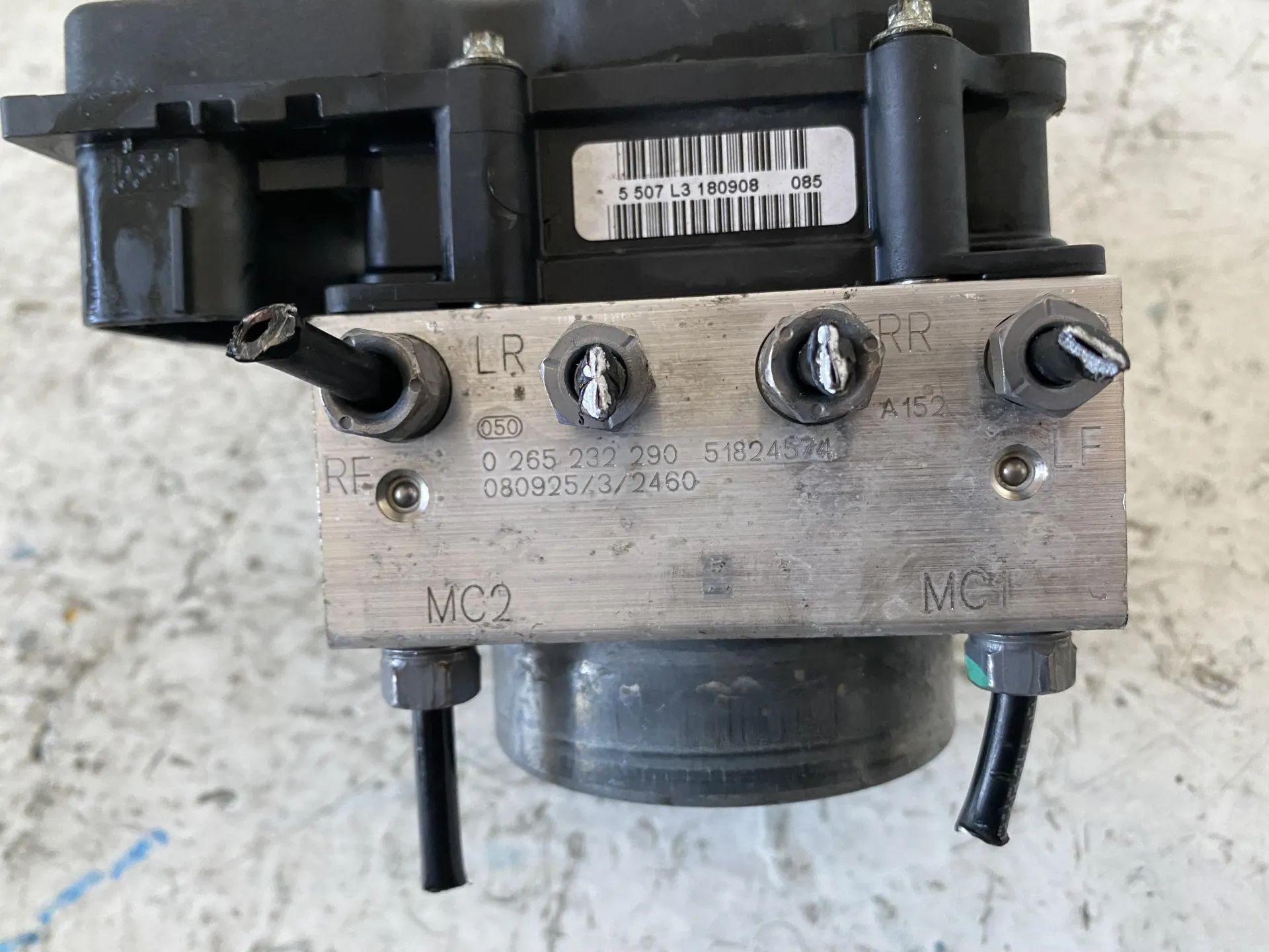 ABS con codice 0265232290 da FIAT 500 Serie (07>14) 1200 Benzina con codice motore 169A4000/169A4000 (2009)