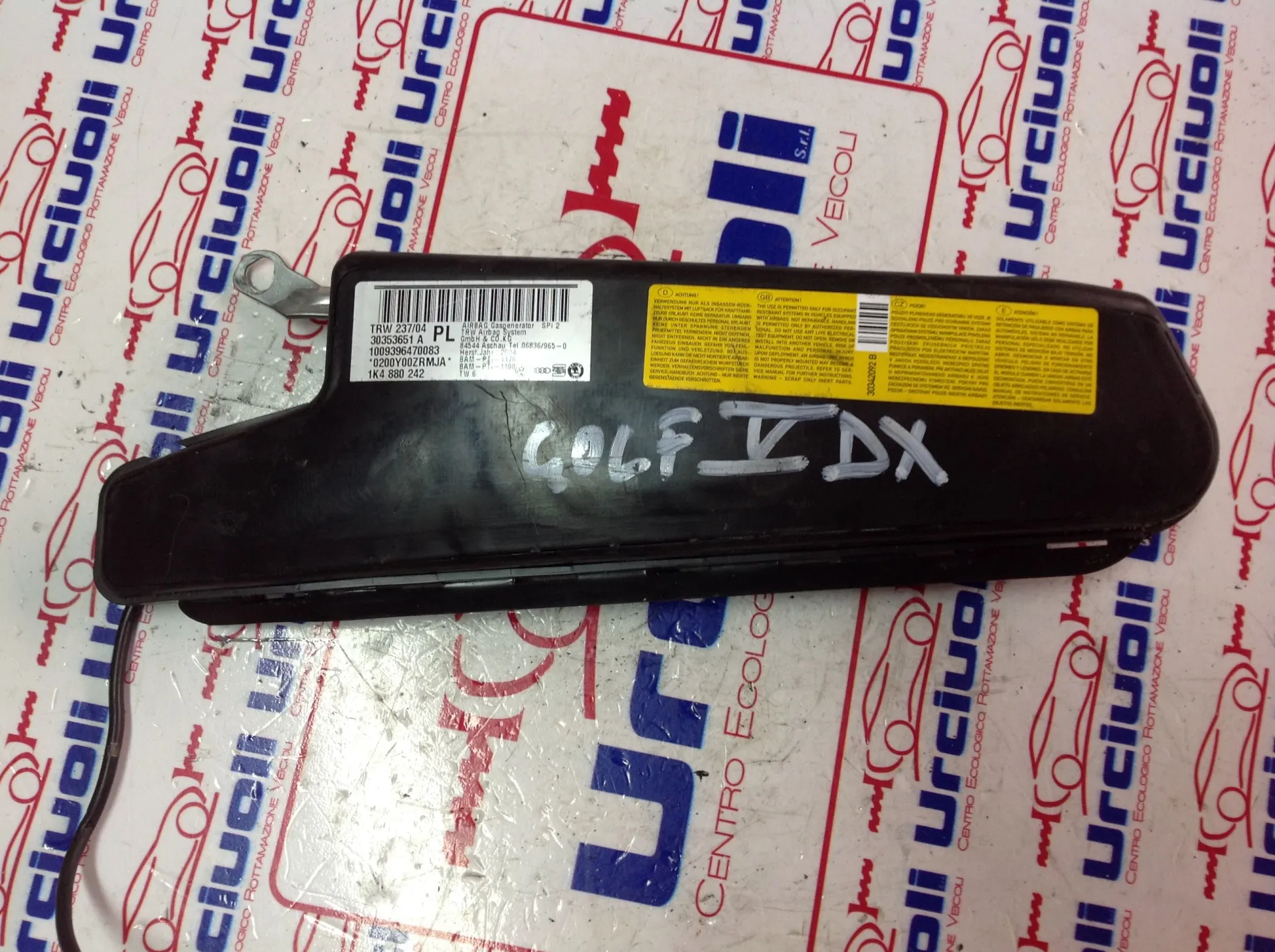 30353651A 1K4880242 AIRBAG SEDILE DESTRO LATO PASSEGGERO VOLKSWAGEN Golf 5 Berlina (03>08) Diesel