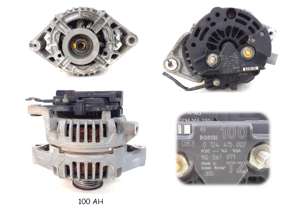 ALTERNATORE con codice 90561971 / 0124415002 da OPEL Zafira A 1800 Benzina 85 con codice motore X18XE1 (2000)