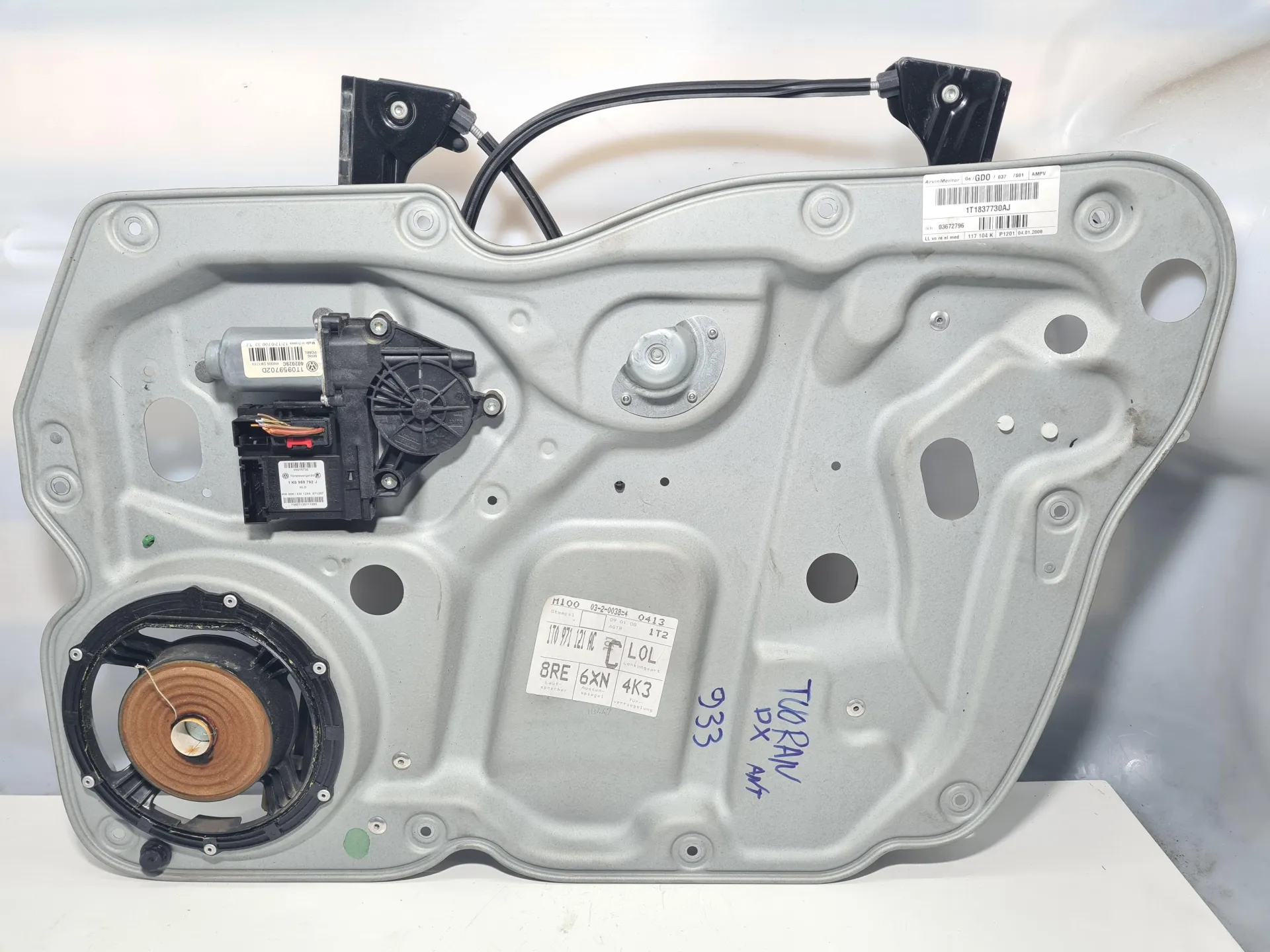 MOTORINO ALZAVETRO ANTERIORE DESTRA con codice 1T0971121AC da VOLKSWAGEN Touran 1° Serie (03>07)