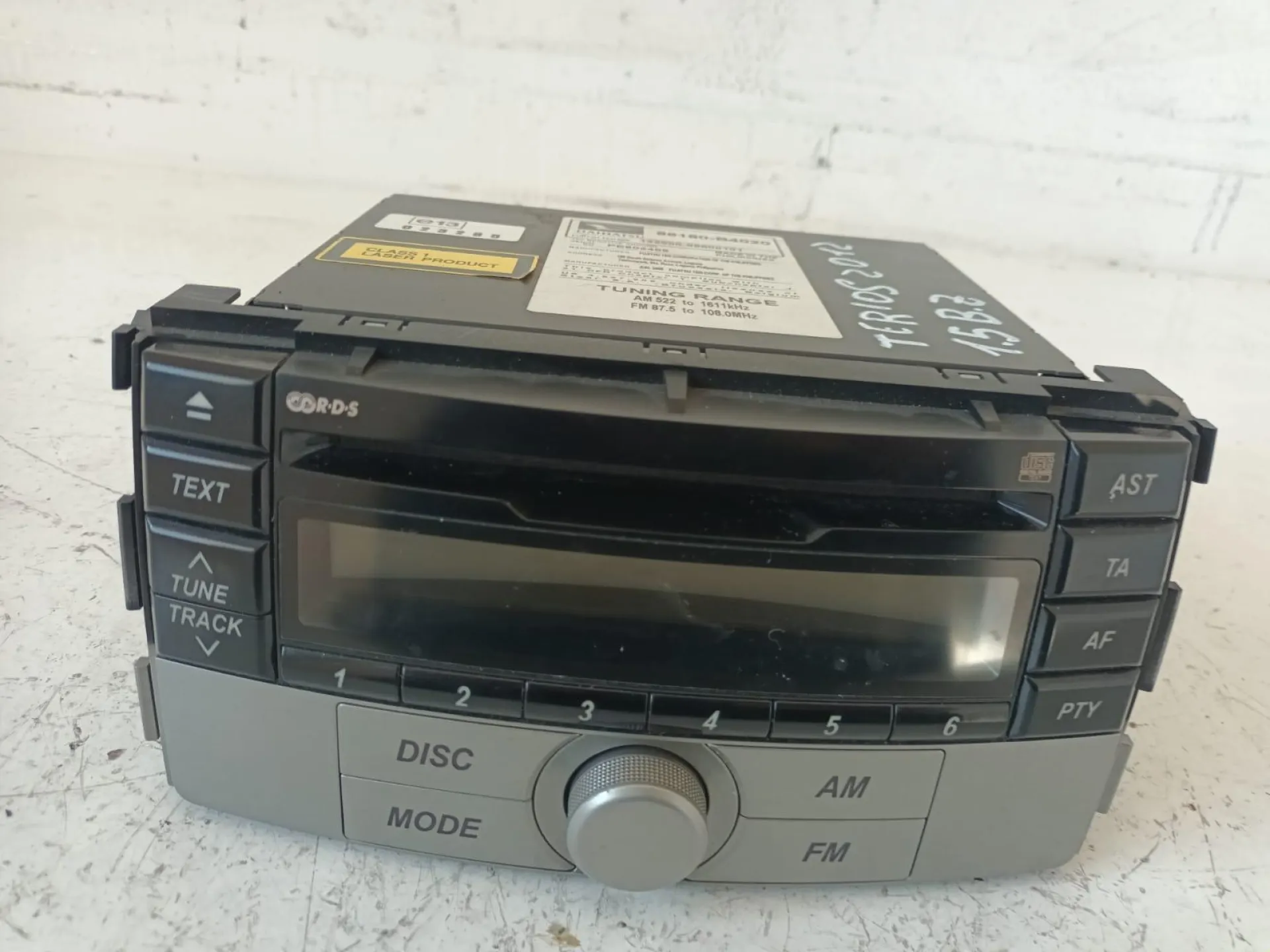 AUTORADIO con codice 86180-B4020 da DAIHATSU Terios 2Â° Serie 1500 Benzina (2012)