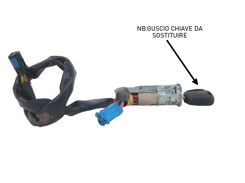 BLOCCHETTO DÂACCENSIONE CON CHIAVE con codice 4162Z1 da BLOCCHETTO D?ACCENSIONE CON CHIAVE PEUGEOT 206 1Â° Serie 1100 Benzina 44 con codice motore HFX/HFX (1999)