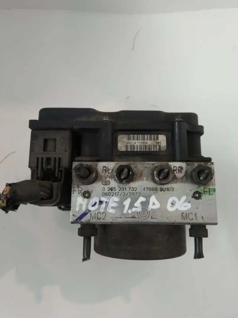 Centralina ABS Nissan Note del 2006 CODICE RICAMBIO : 0 265 231 732 47660 9U100