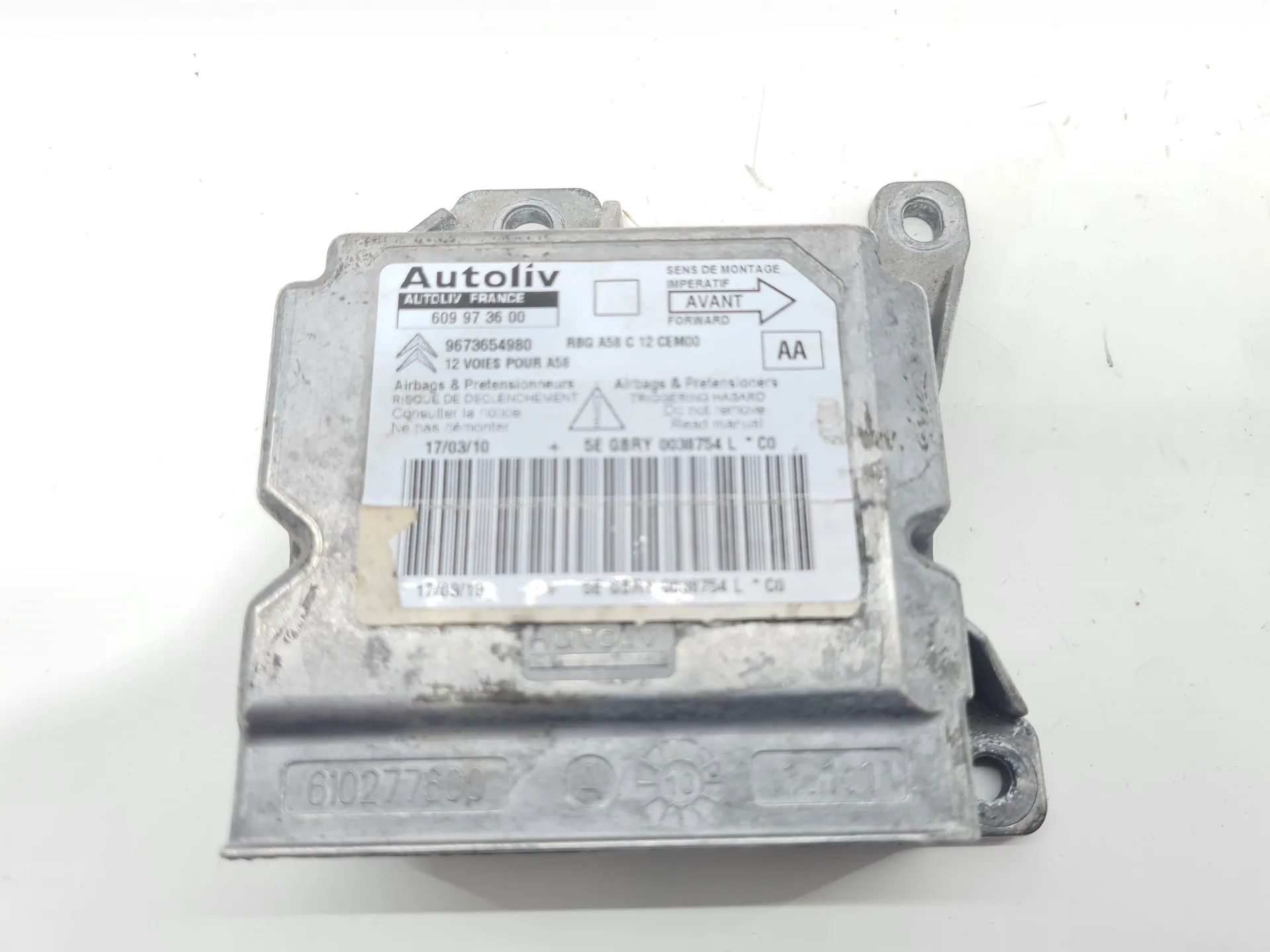 CENTRALINA AIRBAG con codice 9673654980 da CITROEN C3 Picasso (08>)