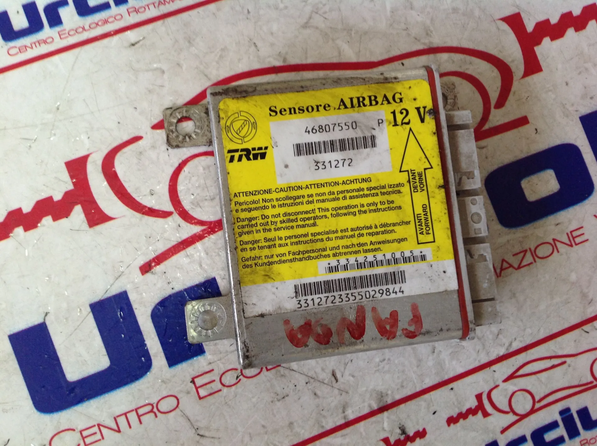 CENTRALINA AIRBAG con codice 46807550 da FIAT Panda 2Â° Serie Benzina