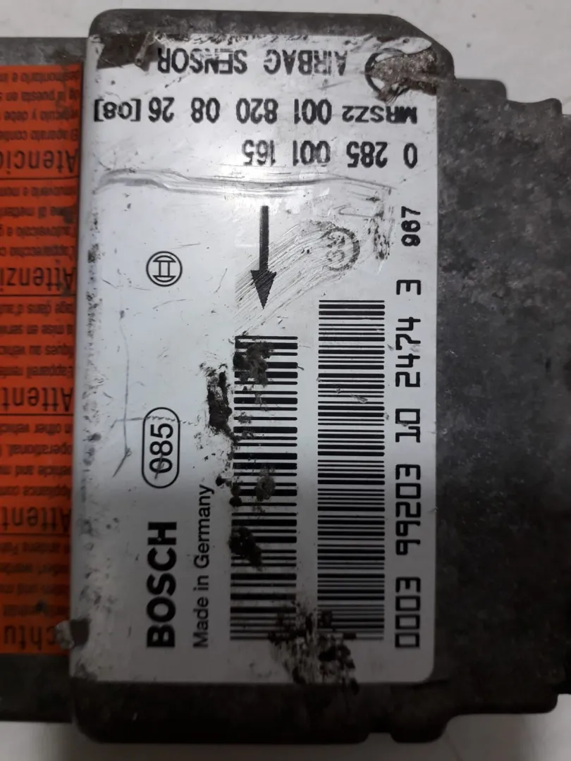 CENTRALINA AIRBAG con codice 0285001165 da MERCEDES CLK CoupÃ© W208 2000 Benzina (1997)