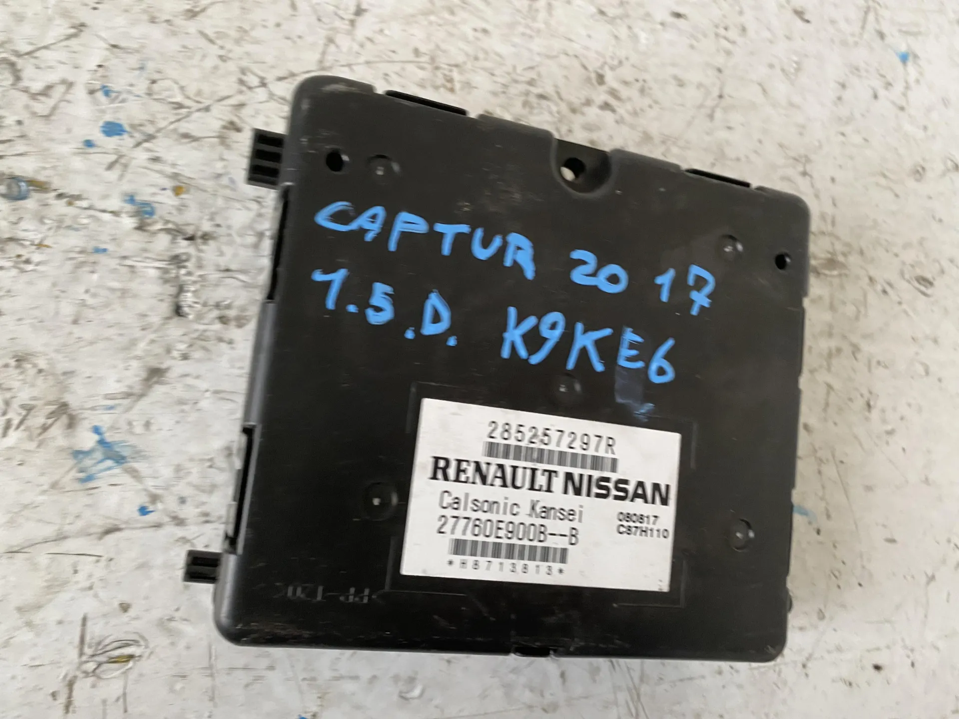 CENTRALINA ARIA CONDIZIONATA con codice 285257297R da RENAULT Captur Serie 1500 Diesel con codice motore K9K E6/K9K E6 (2017)