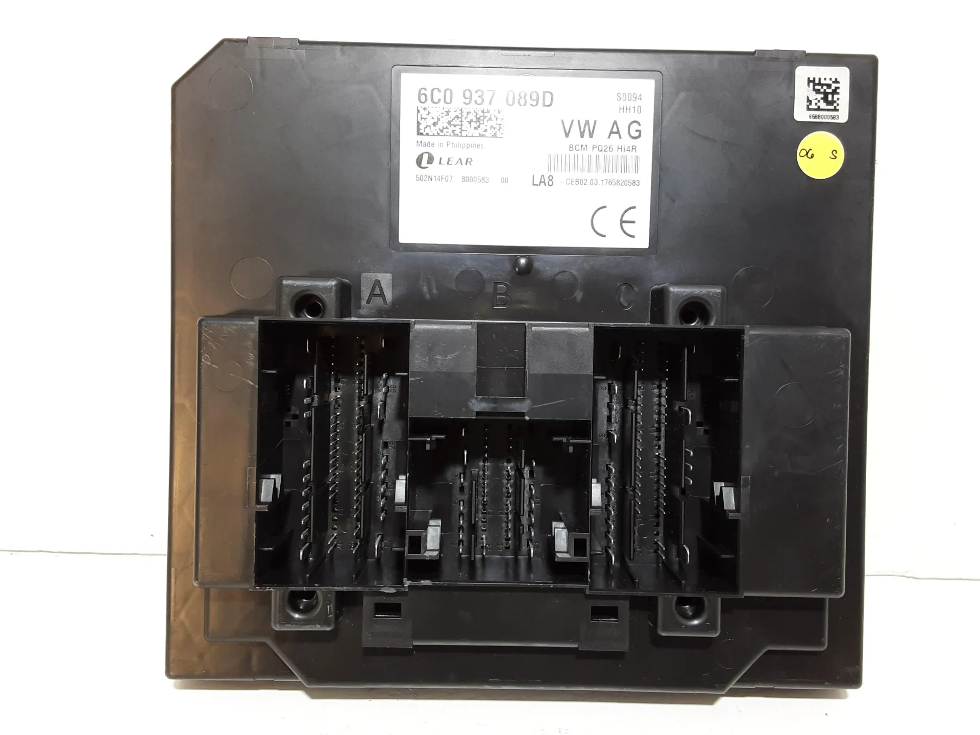 CENTRALINA BCM con codice 6C0937089D da VOLKSWAGEN Polo 5° Serie 1000 Benzina 55 kW / 75 CV con codice motore CHY/CHYB (2017)