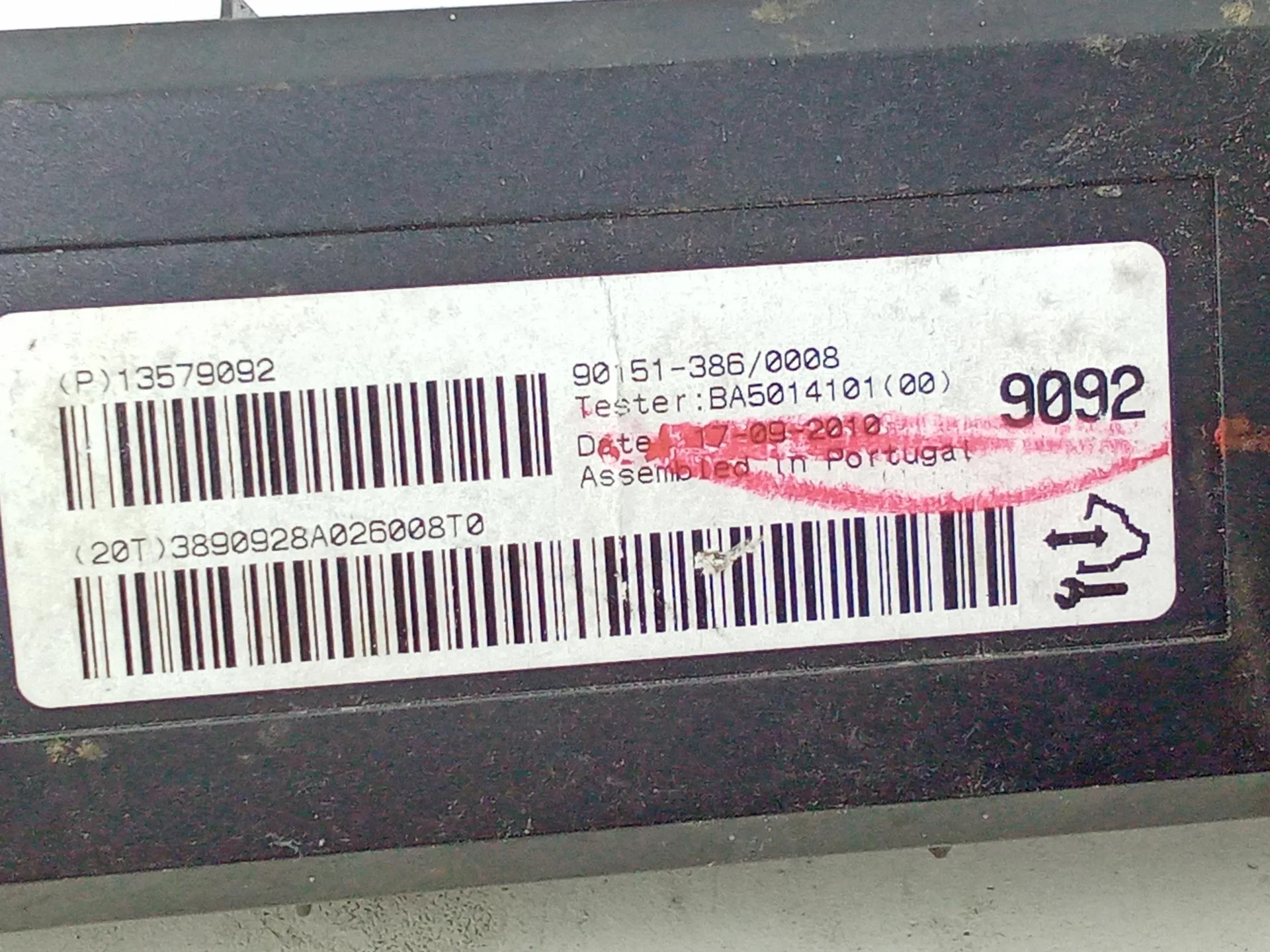 CENTRALINA CLIMA con codice 13579092 da OPEL Meriva 3Â° Serie 1400 Benzina (2010)
