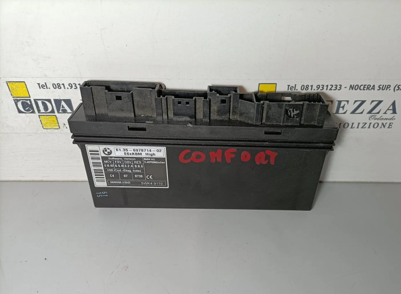 CENTRALINA COMFORT con codice 61.35-6978714-02 da BMW Serie 5 Touring Benzina (2006)