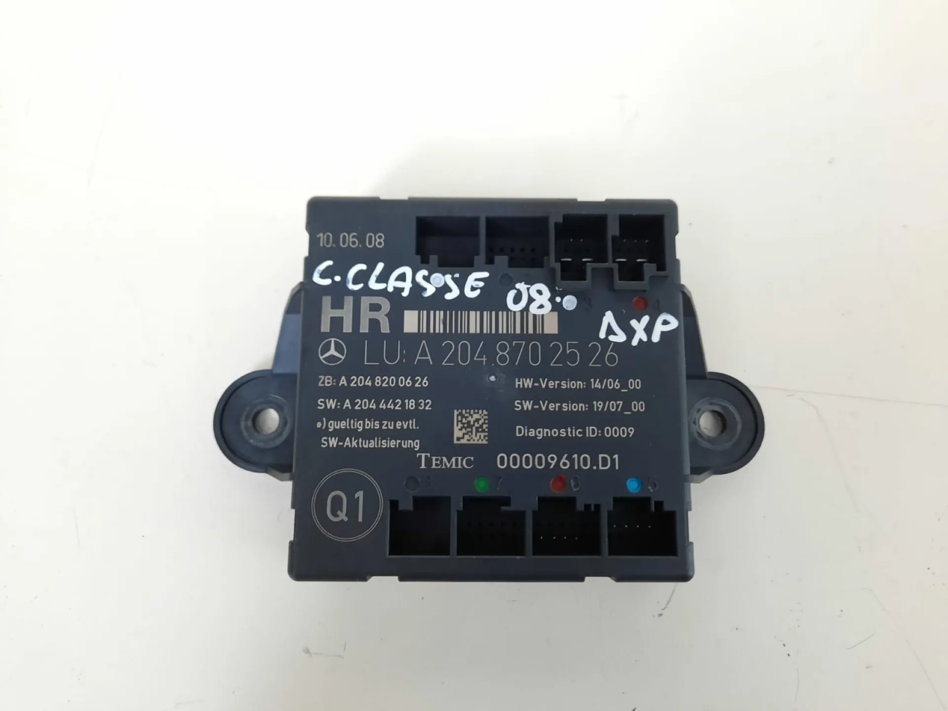 Centralina comfort Mercedes Classe C W204 del 2008 CODICE RICAMBIO : A2048702526