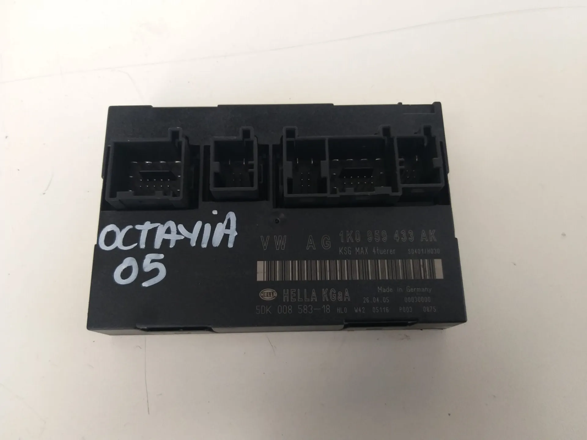 Centralina comfort Skoda Octavia 1.9 D del 2005 CODICE RICAMBIO : 1K0959433AK