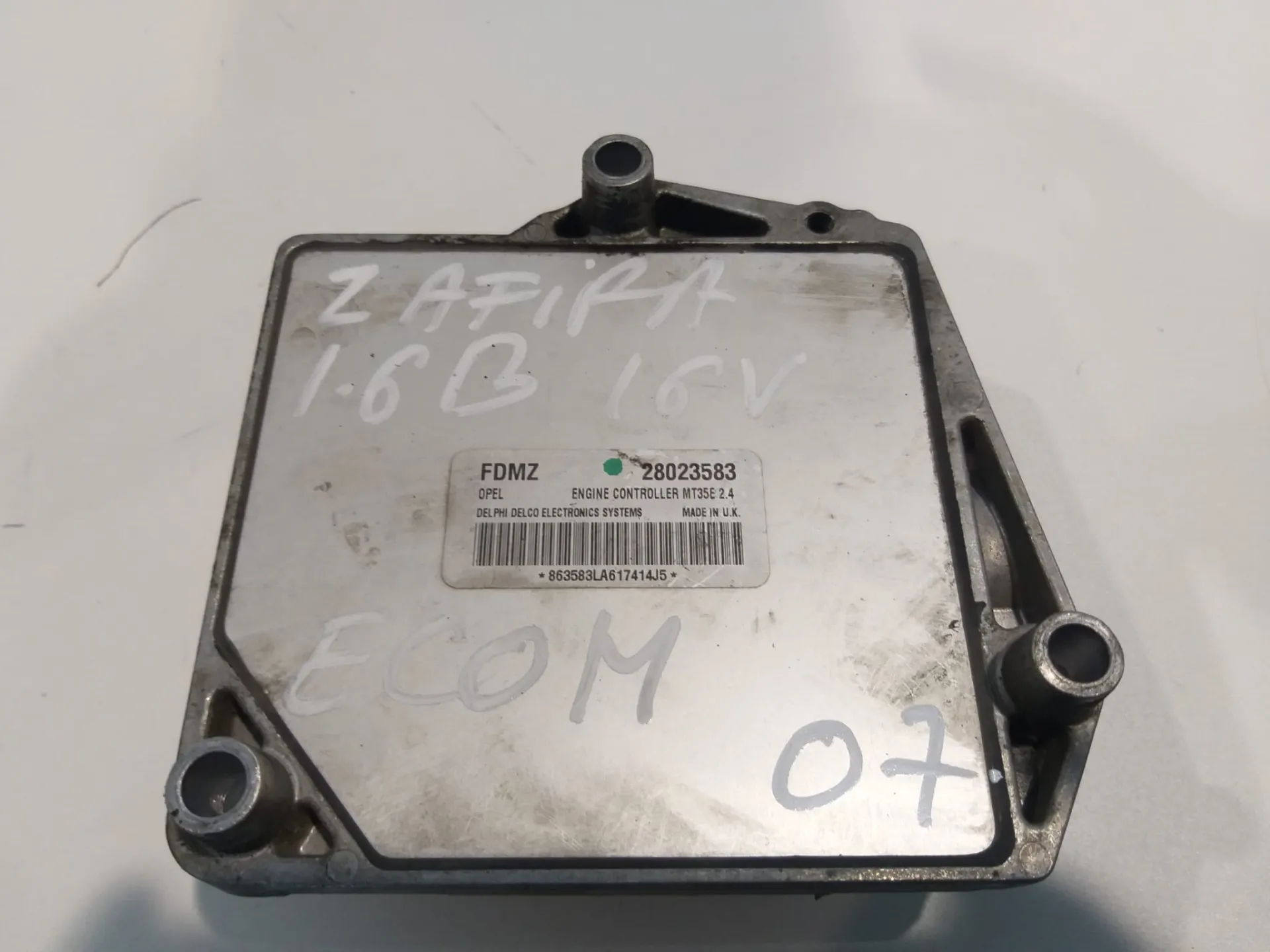 Centralina ECU Motore Opel Zafira B del 2007 1.6 Benzina / Metano CODICE RICAMBIO : 28023583
