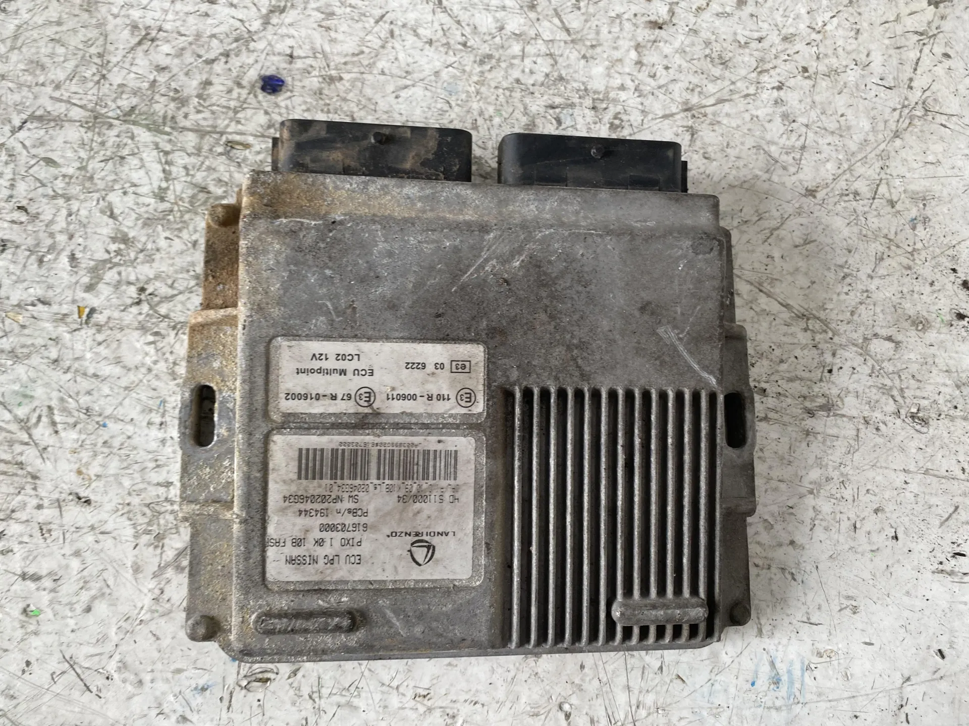 CENTRALINA ECU con codice 616703000 da NISSAN Pixo 1Â° Serie 1000 Benzina con codice motore K10B/K10B (2010)