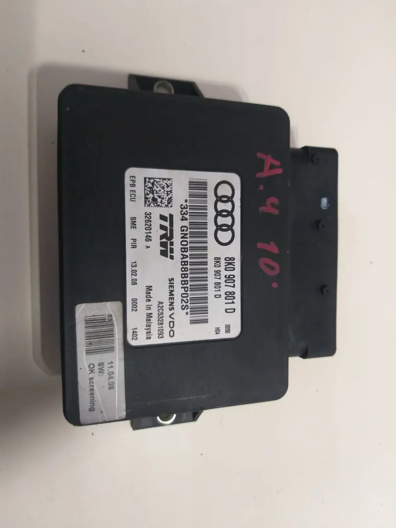 Centralina freno stazionamento Audi A4 del 2006 SW 2.0 Diesel CODICE RICAMBIO : 8K0907801D