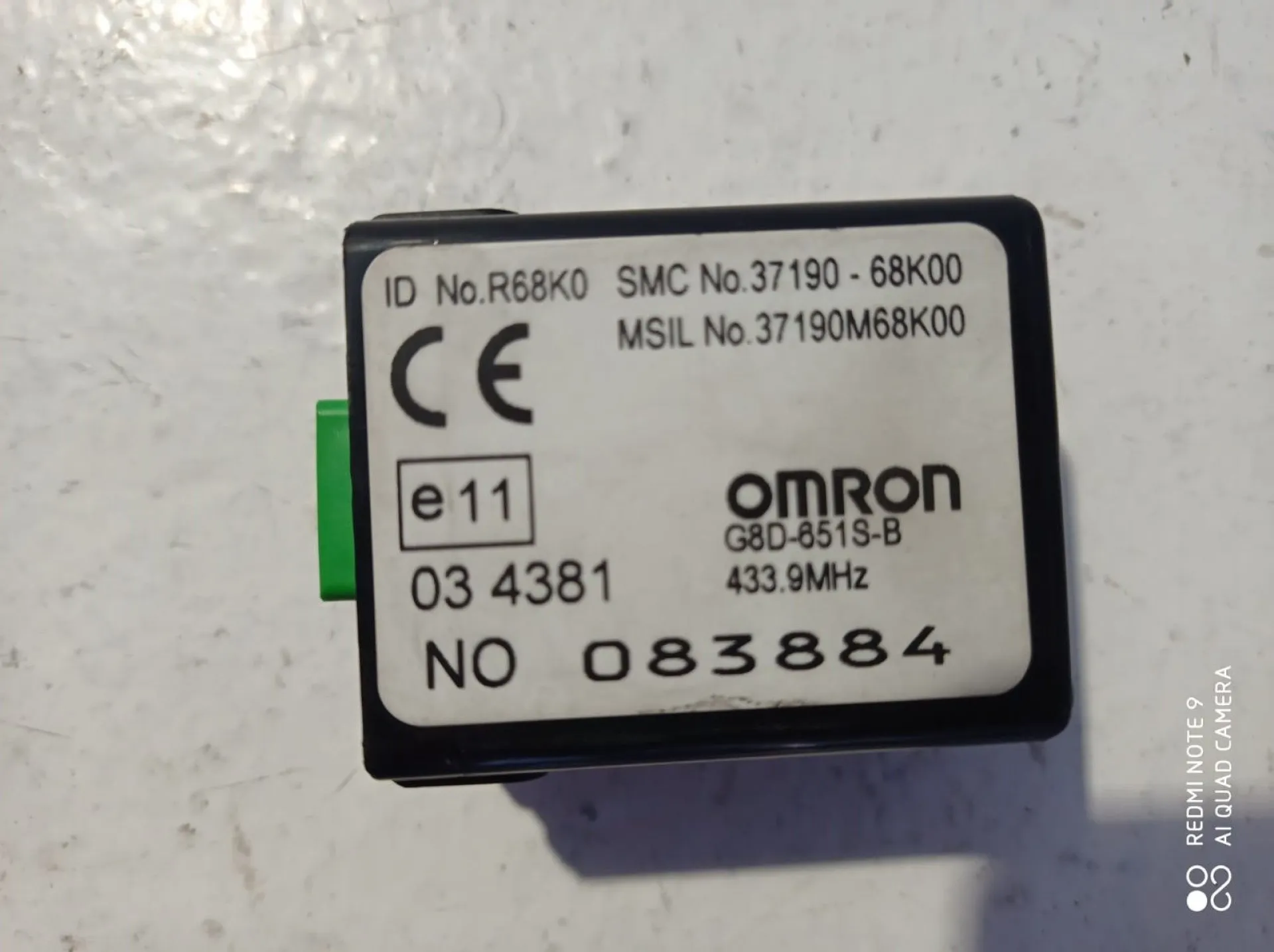 CENTRALINA IMMOBILIZZATORE con codice 3719068K00 da SUZUKI Alto 3Â° Serie 1000 Benzina (2010)