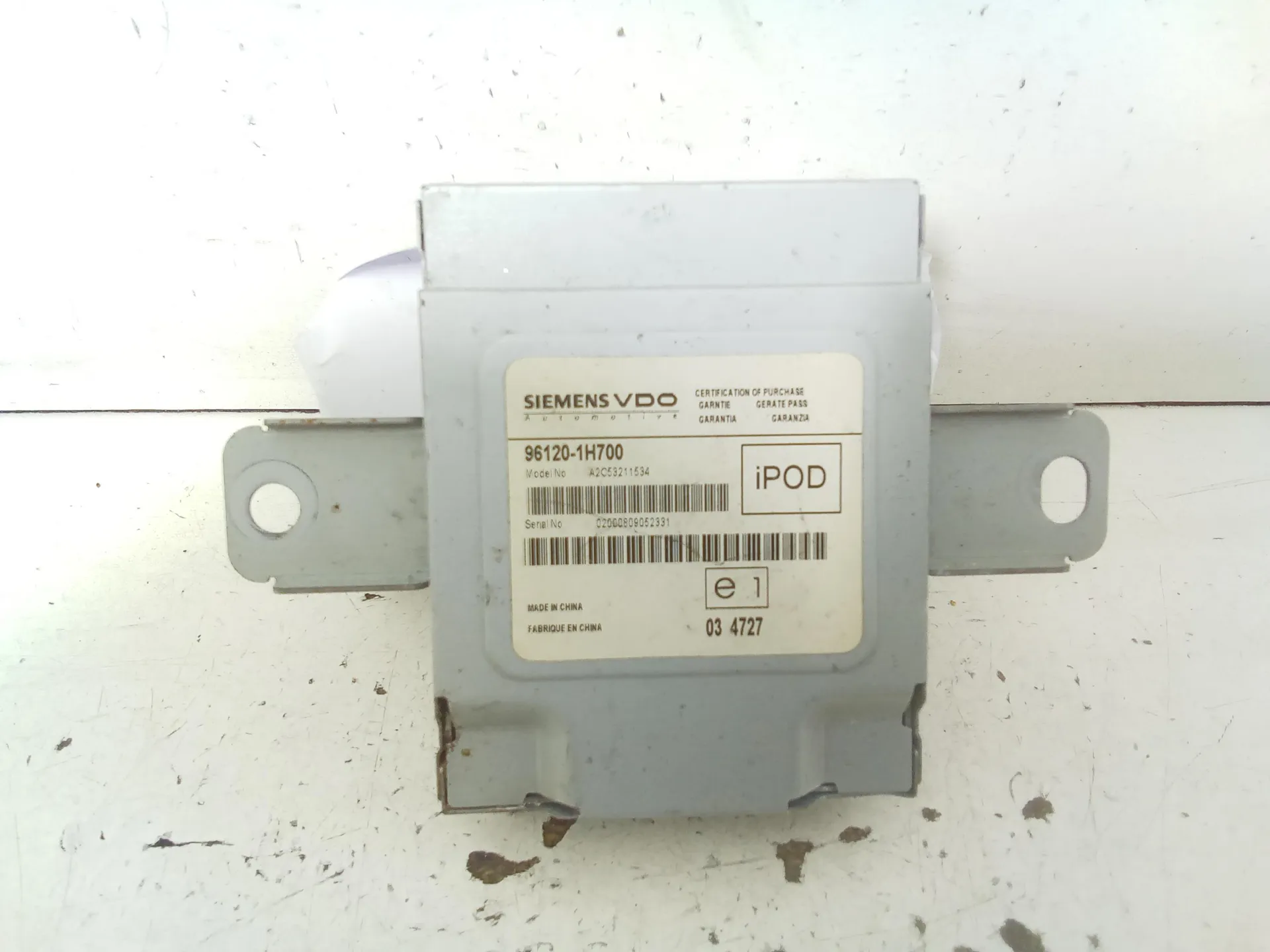 CENTRALINA INTERFACCIA IPOD con codice 96120-1h700 da KIA Cee'd 1Â° Serie 1600 Diesel 55 (2009)