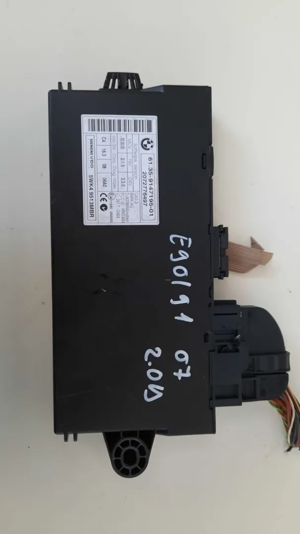 Centralina luci , modulo di controllo BMW Serie 3 del 2007 2.0 Diesel E90 CODICE RICAMBIO : 6135-9147195-01