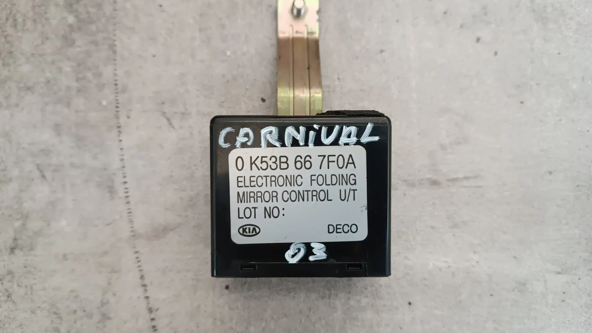 Centralina modulo elettronico Kia Carnival 2.9 D del 2003 CODICE RICAMBIO : 0K53B667F0A