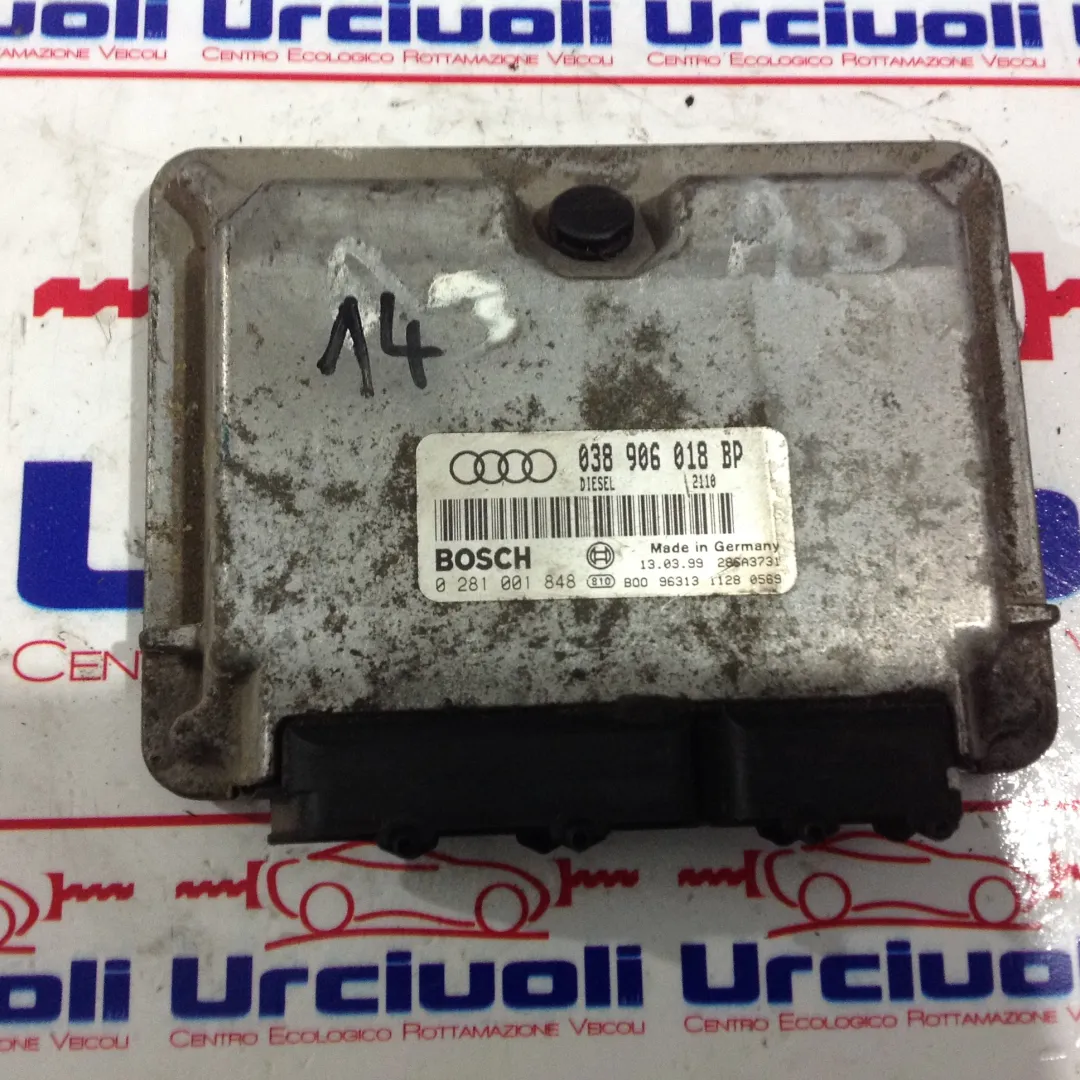 0281001848 038906018BP CENTRALINA MOTORE AUDI A3 Serie (8L1) (96>03) Diesel (2000)