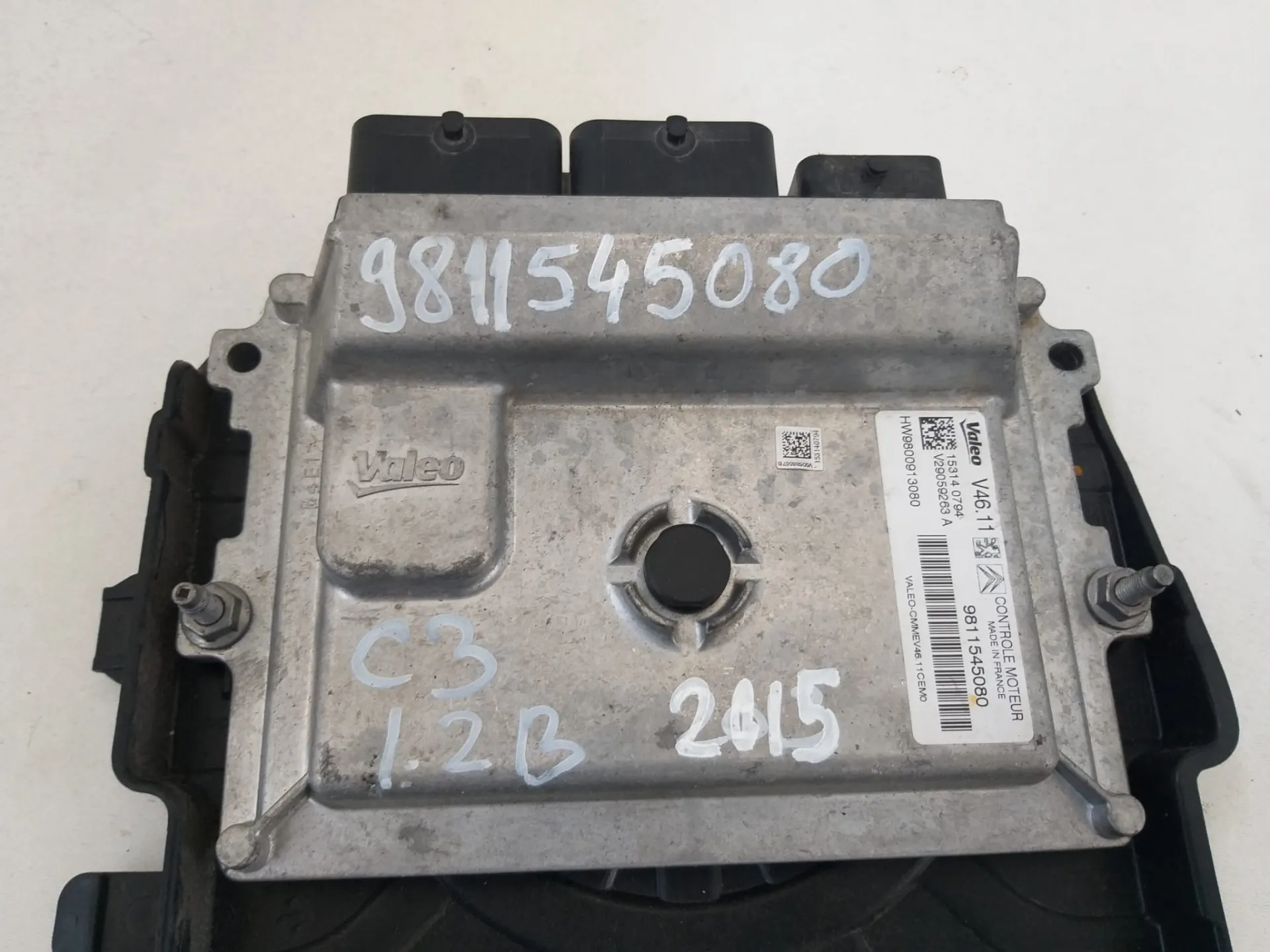 Centralina motore Citroen C3 del 2013 1.2 Benzina CODICE RICAMBIO : 9811545080