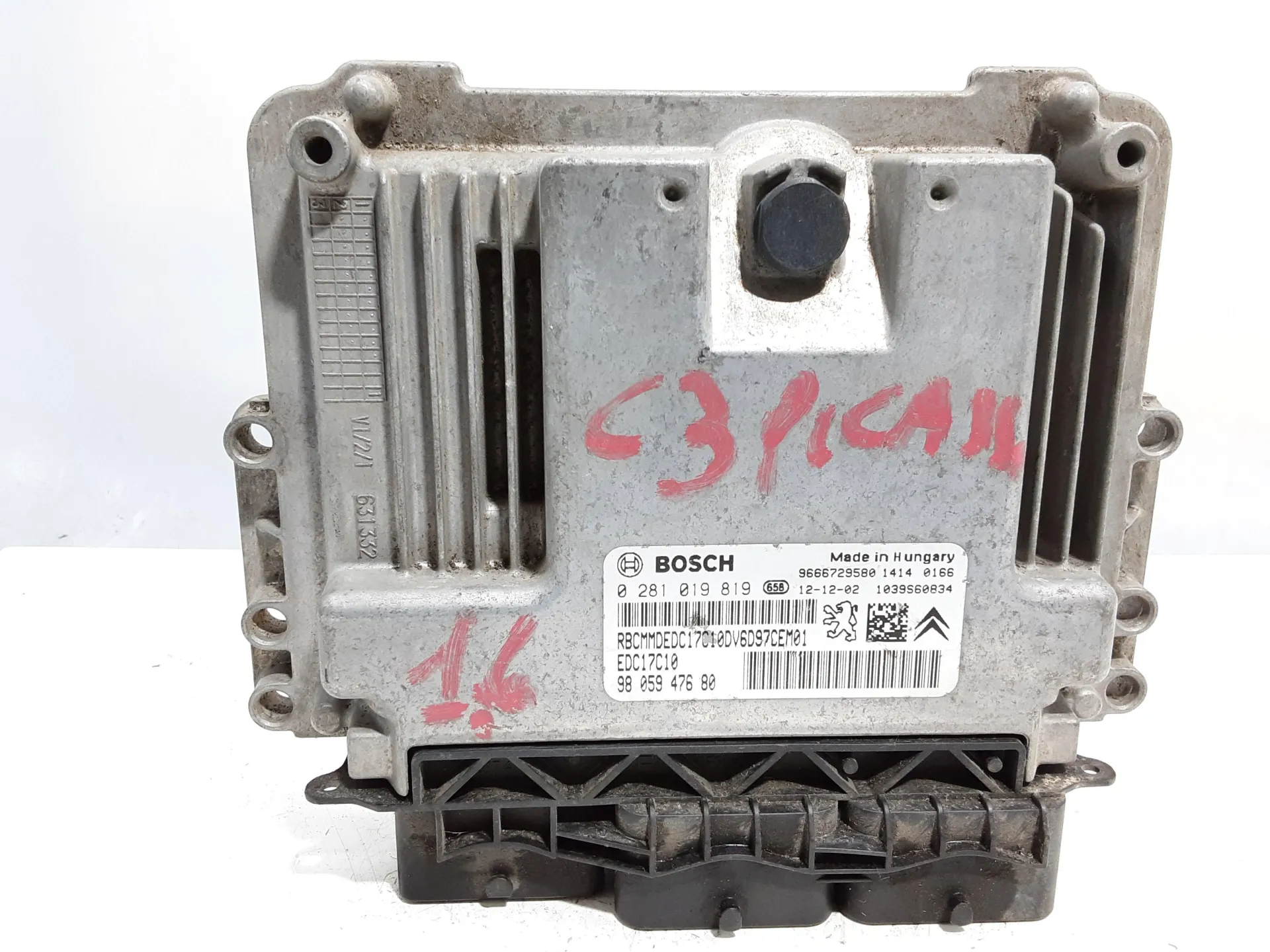 CENTRALINA MOTORE con codice 9805947680 da CITROEN C3 Picasso Diesel (08>)