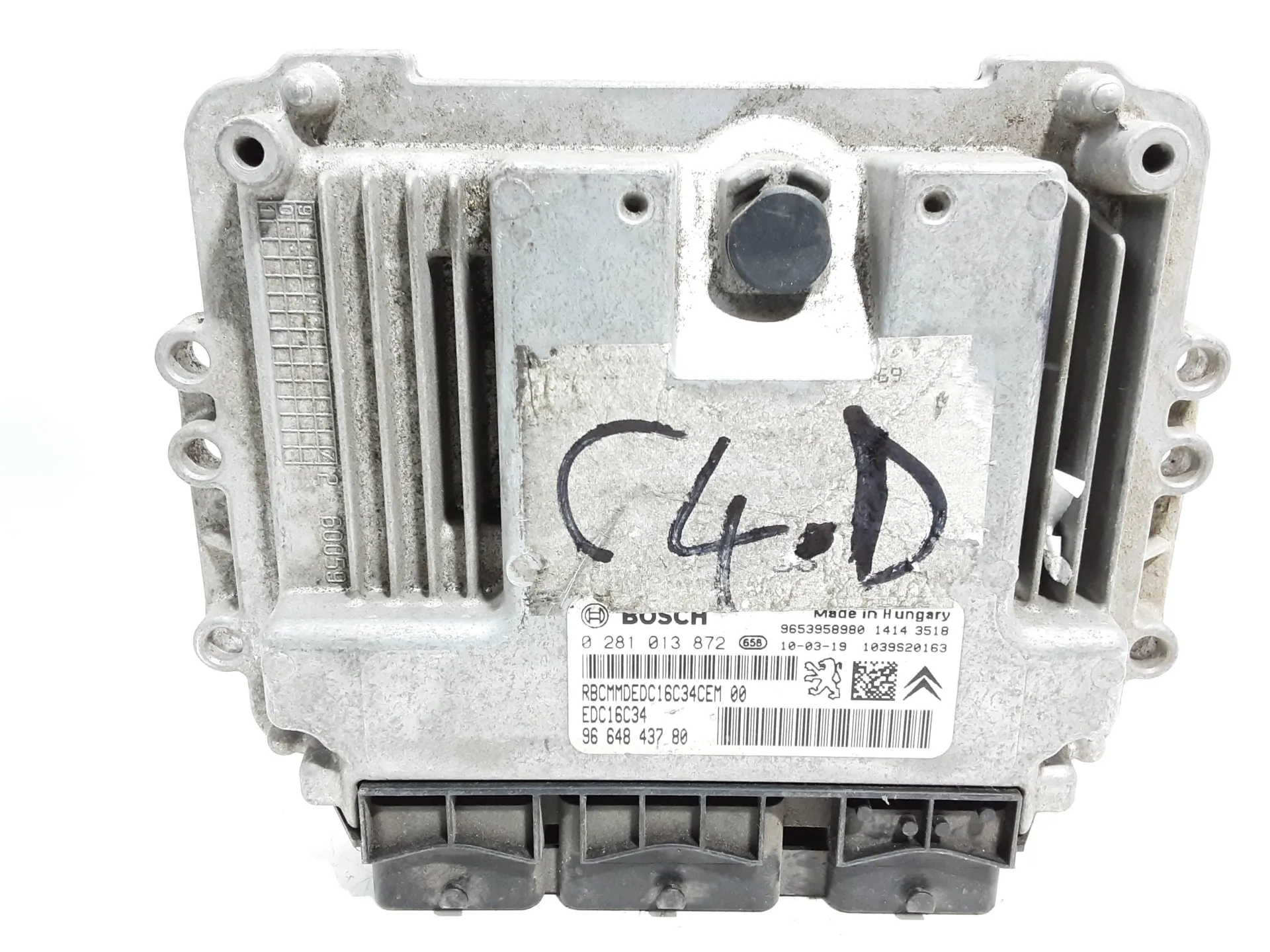 CENTRALINA MOTORE con codice 0281013872 da CITROEN C4 1° Serie Diesel (08>10)