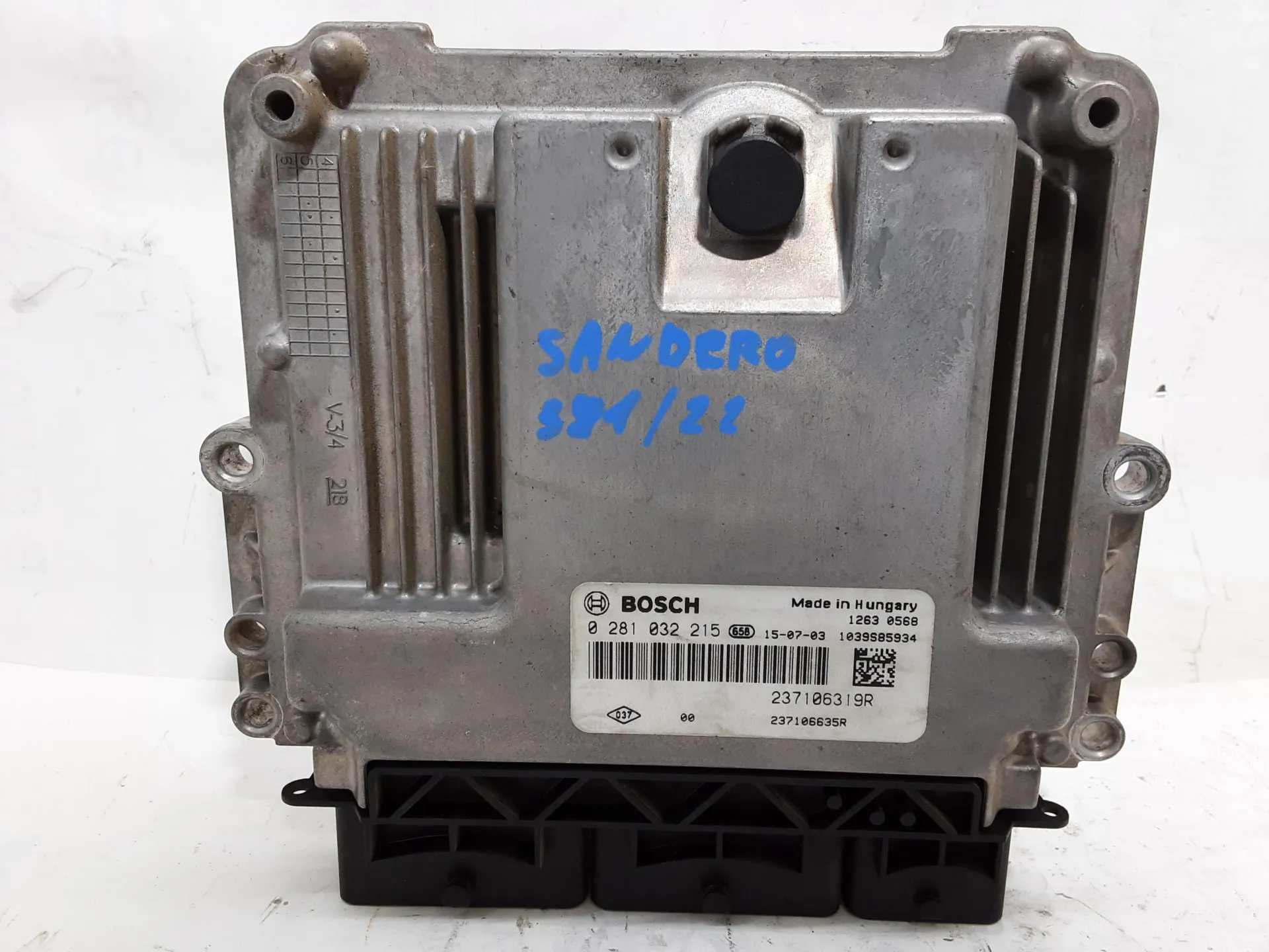 CENTRALINA MOTORE con codice 237106319R da DACIA Sandero Serie II (12>20) 1500 Diesel 55 kW / 75 CV con codice motore K9K E6/K9K 612, K9K 626, K9K 838, K9K 872 (2015)