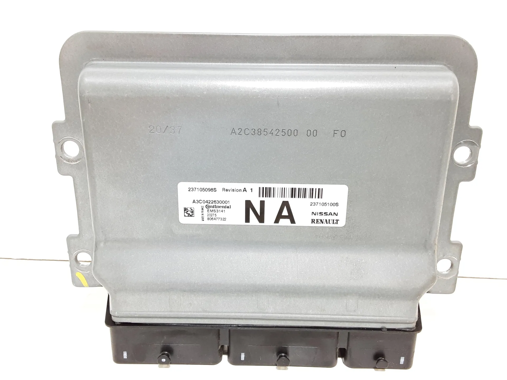 CENTRALINA MOTORE con codice 237105098S da DACIA Sandero Serie II (12>20) 1000 Bifuel/Gas 74 kW / 101 CV con codice motore H4D D4/H4D 450, H4D 460 (2020)
