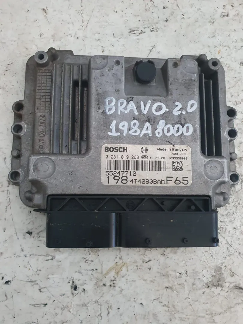 CENTRALINA MOTORE con codice 0281019268 / 55247712 / 4T4280BAM / 14090002 / 1039S58008 da FIAT Bravo 3° Serie 2000 Diesel (2013)