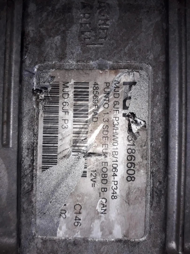 CENTRALINA MOTORE con codice 55186608 da FIAT Punto Berlina 3P 3Â° Serie 1300 Diesel 55 (2003)