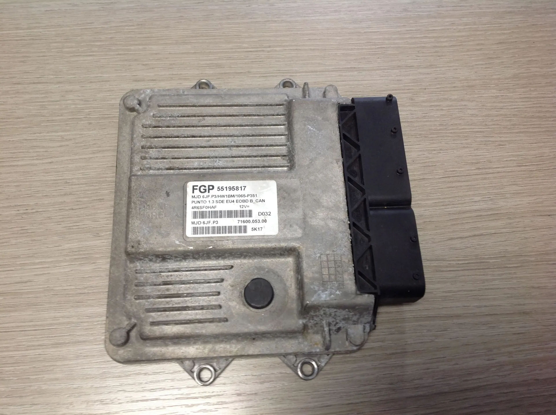 55195817 FGP MJD6JF.P3/HW1BM/1065-P351 CENTRALINA MOTORE FIAT Punto Berlina 5P 3Â° Serie Diesel (2005)