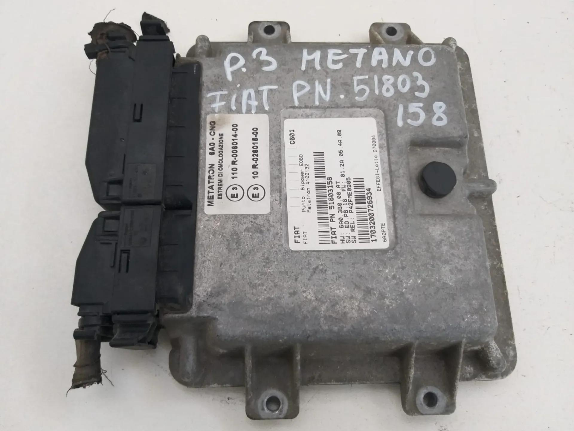 Centralina motore Fiat Punto del 2005 CODICE RICAMBIO : 51803158