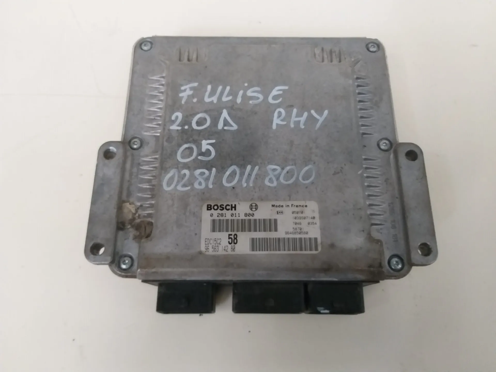Centralina motore Fiat Ulysse 2.0 D del 2005 CODICE RICAMBIO : 0281011800