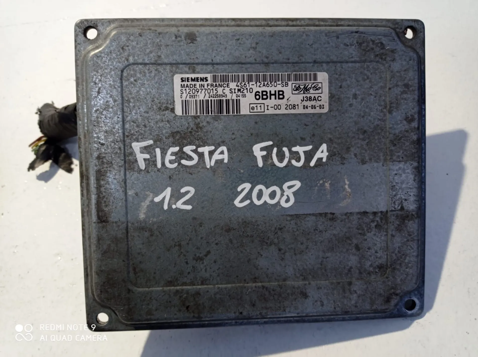 CENTRALINA MOTORE con codice S120977015 da FORD Fiesta 5Â° Serie 1200 Benzina (2008)