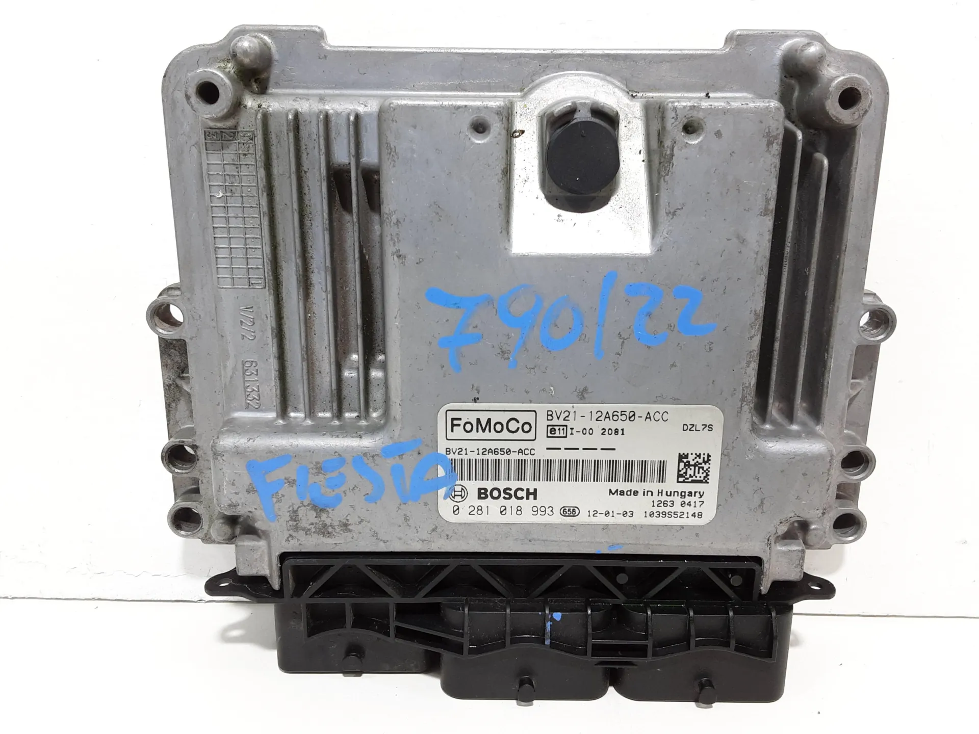 CENTRALINA MOTORE con codice BV2112A650ACC da FORD Fiesta 6° Serie 1400 Diesel 51 kW / 70 CV con codice motore KVJA/F6JD, KVJA (2012)