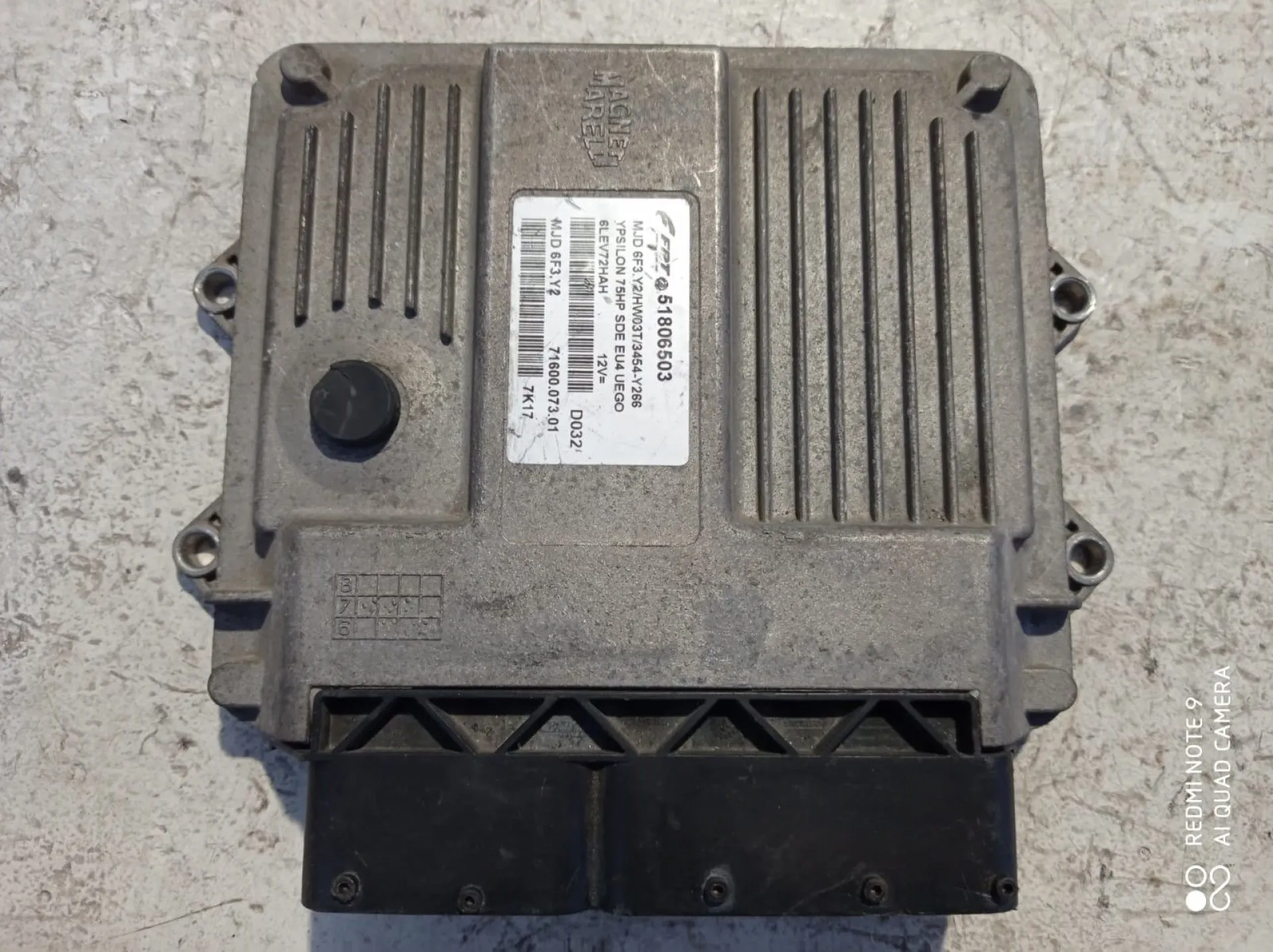 CENTRALINA MOTORE con codice 51806503 da LANCIA Ypsilon 2Â° Serie 1300 Diesel (2009)