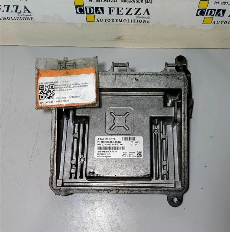 CENTRALINA MOTORE con codice A2661533279 da MERCEDES Classe A W169 3Â° Serie 1498 benzina (2004)