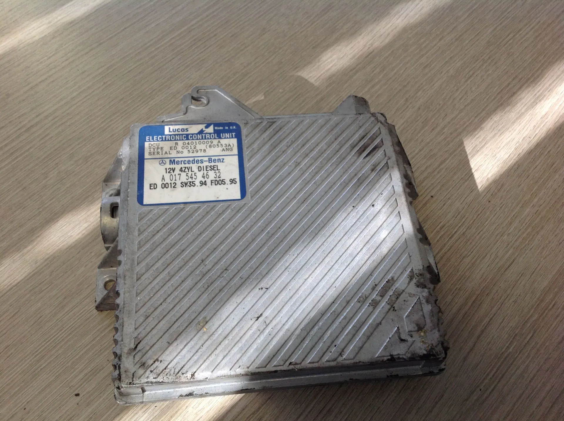 CENTRALINA MOTORE con codice A0175454632 da MERCEDES Classe C Berlina W202 2Â° Serie Diesel (1998)