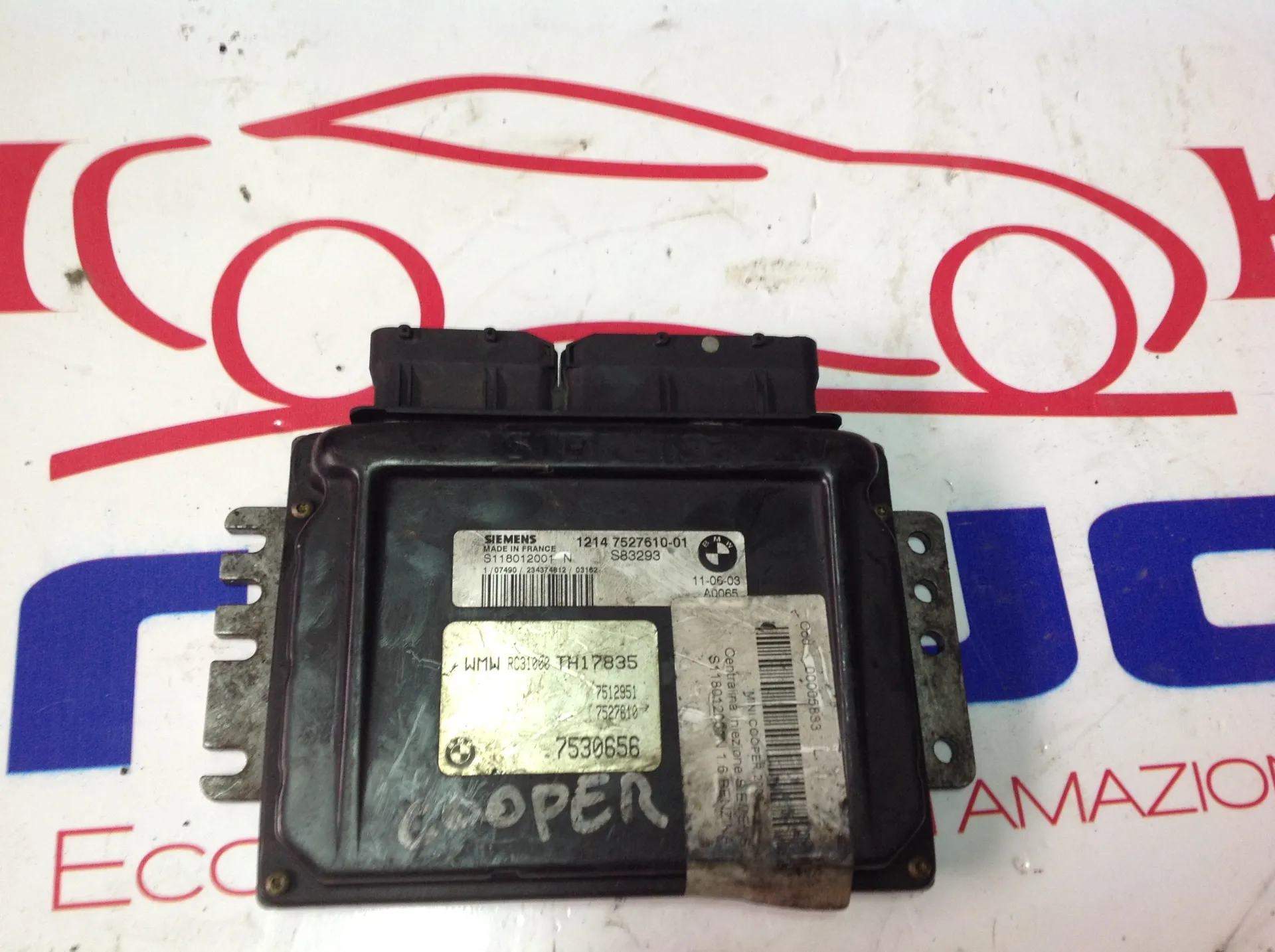 S118012001N 12147527610-01 7530656 CENTRALINA MOTORE MINI Cooper 1Â° Serie Benzina