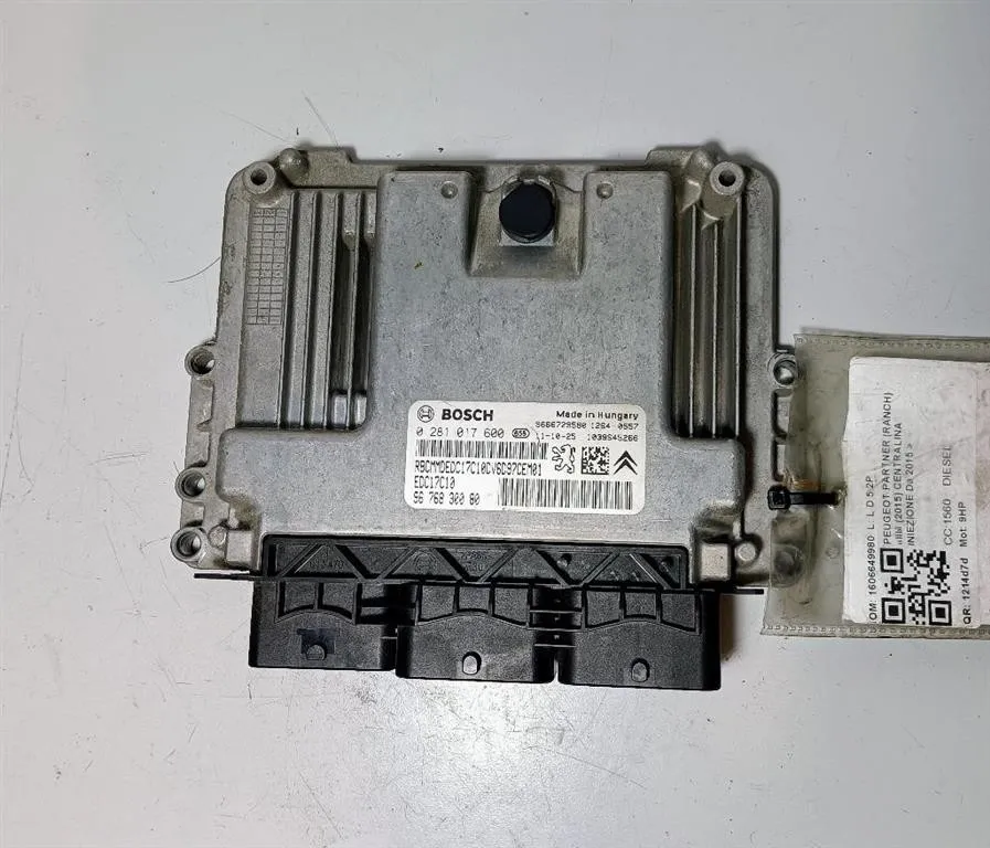 CENTRALINA MOTORE con codice 1606649980 da PEUGEOT Partner 3Â° Serie 1560 diesel (2015)