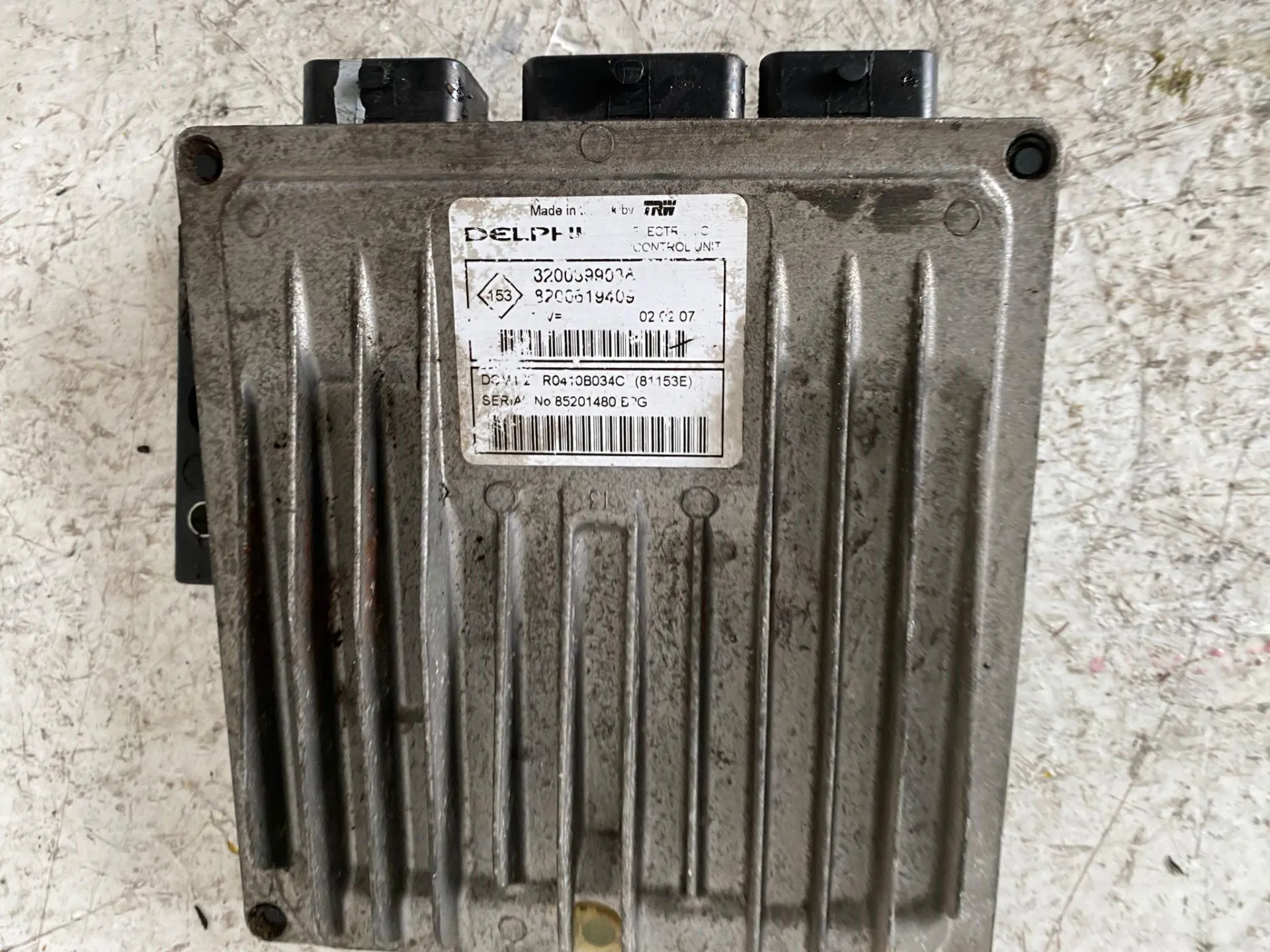 CENTRALINA MOTORE con codice R0410B034C da RENAULT Clio Serie (08>15) 1500 Diesel con codice motore K9K T7/K9K T7 (2008)