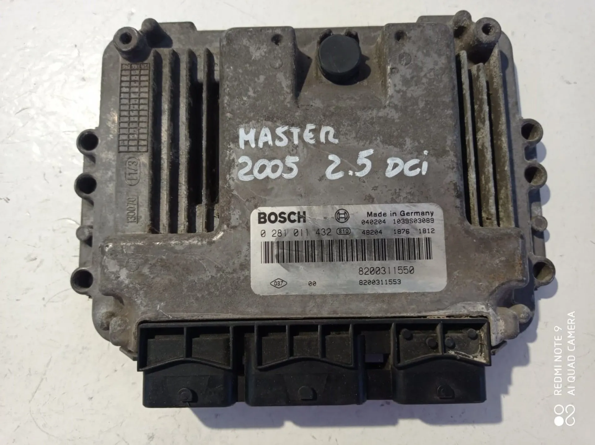 CENTRALINA MOTORE con codice 8200311550 da RENAULT Master 3° Serie G9U A7 Diesel 2500 (03>10)