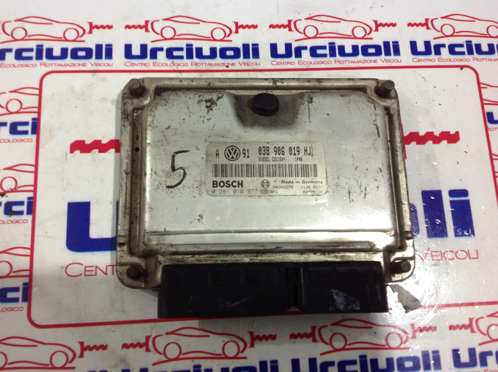 038906019HJ 0281010977 CENTRALINA MOTORE VOLKSWAGEN Golf 4 Berlina (97>03) Diesel (2001)