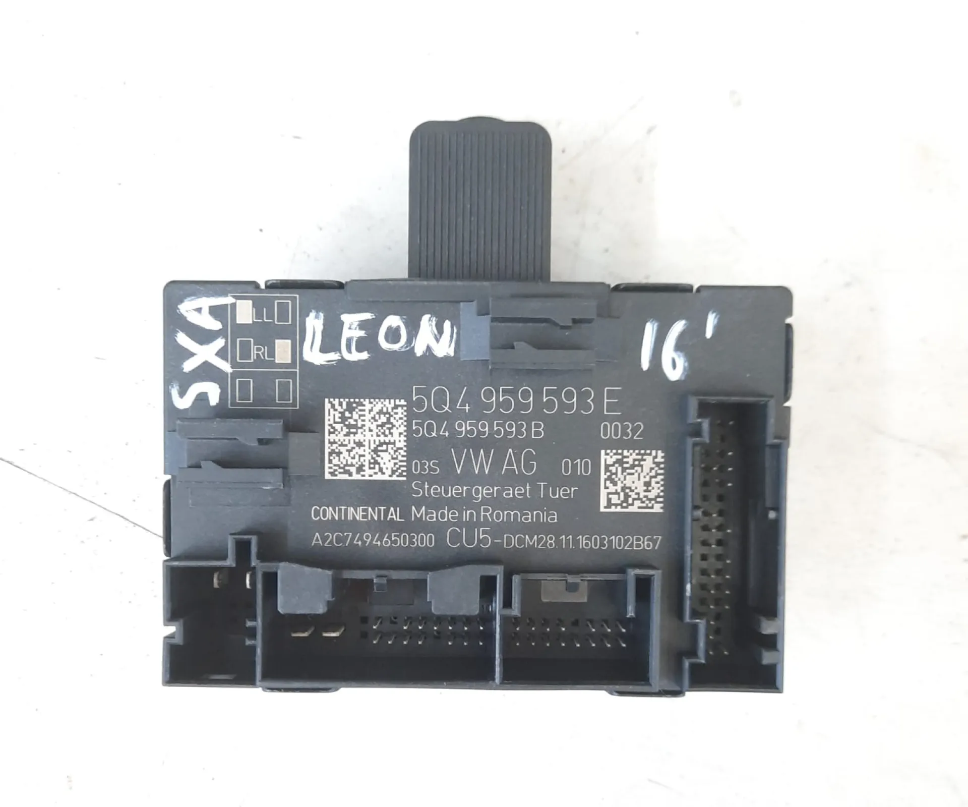 Centralina porta anteriore sinistra Seat Leon 1.6 D del 2016 CODICE RICAMBIO : 5Q4959593E