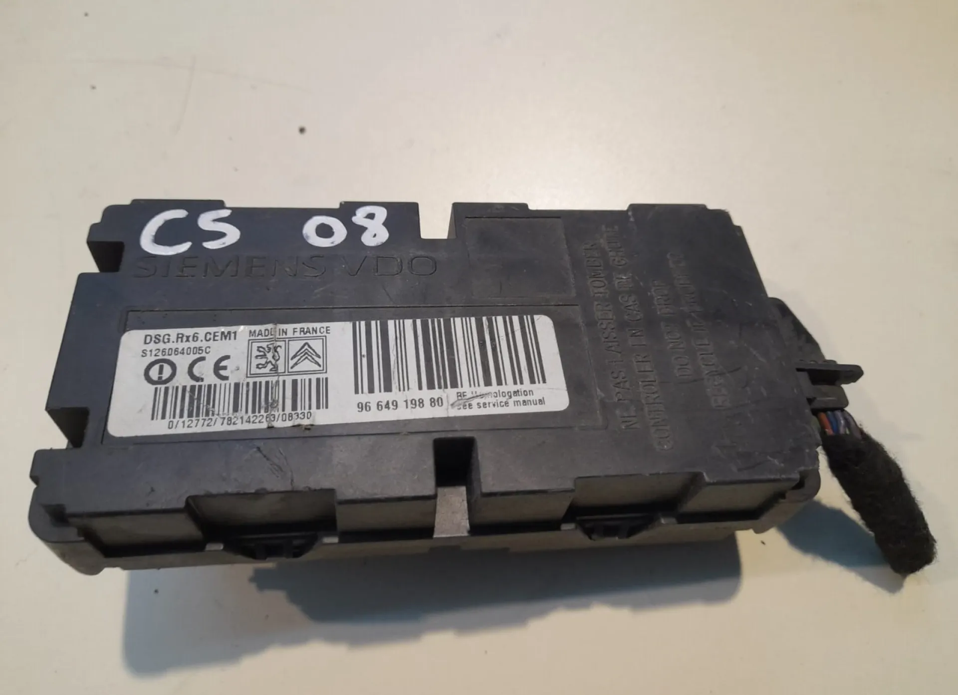 Centralina pressione pneumatici Citroen C5 2.7 D del 2008 CODICE RICAMBIO : 9664919880