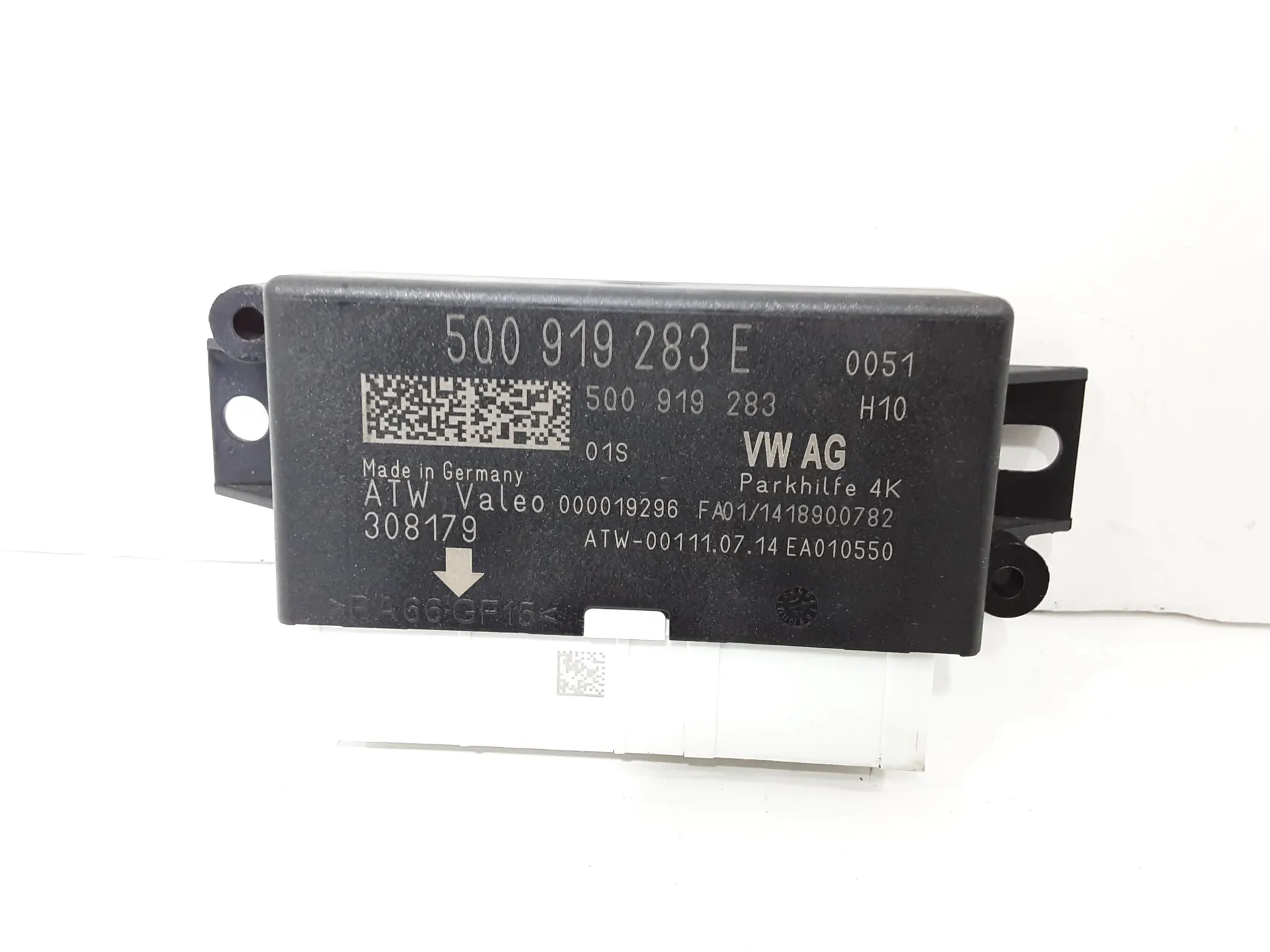 CENTRALINA SENSORI DI PARCHEGGIO con codice 5Q0919283E da AUDI A3 Sportback Serie (8VA) (12>18) 2000 Diesel 110 kW / 150 CV con codice motore CRL/CRBC, CRLB, CRUA, DBGA, DCYA, DEJA, DFGA (2014)