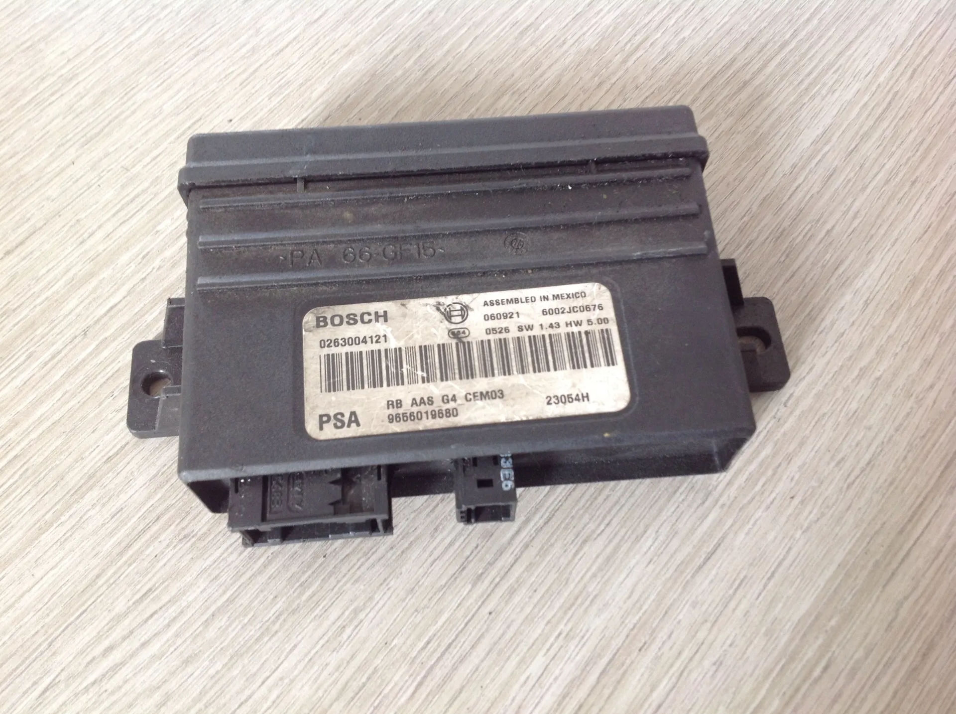 0263004121 9656019680 CENTRALINA SENSORI DI PARCHEGGIO CITROEN C4 Picasso (06>13) Mk1 Diesel (2009)