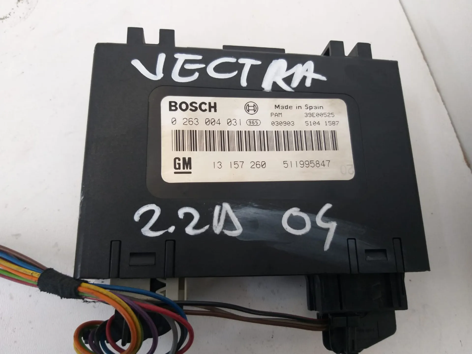 Centralina sensori di parcheggio Opel Vectra del 2004 2.2 Diesel CODICE RICAMBIO : 0263004031